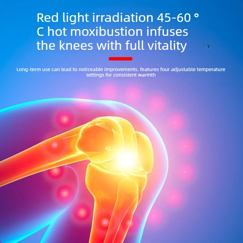 Smart Knee Massager with Heat 3D Air Compression Vibration USB Rechargeable Wireless for Knee Elbow Shoulder Pain Relief